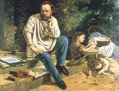 Gustave Courbet Proudhon and his children china oil painting image